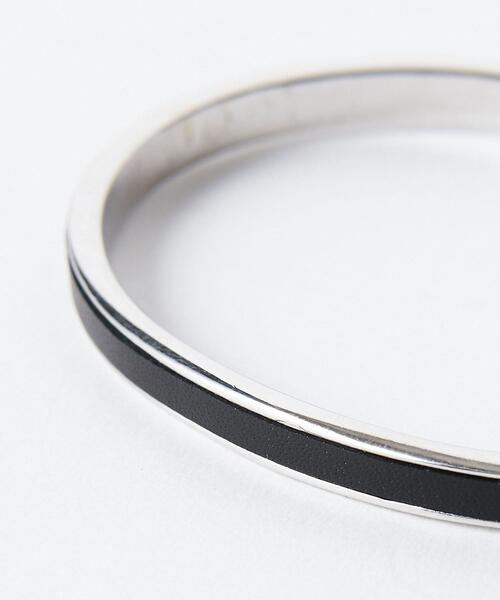 BEAUTY&YOUTH UNITED ARROWS（ビューティーアンドユースユナイテッドアローズ）の「【WEB限定】 by レザー/ブラス バングル（バングル/リストバンド・メンズ・ブラック/ダークブラウン・FREE）」の6枚目の写真