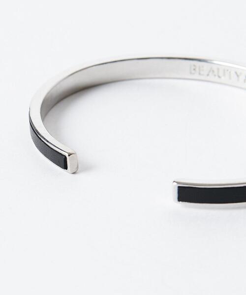 BEAUTY&YOUTH UNITED ARROWS（ビューティーアンドユースユナイテッドアローズ）の「【WEB限定】 by レザー/ブラス バングル（バングル/リストバンド・メンズ・ブラック/ダークブラウン・FREE）」の11枚目の写真