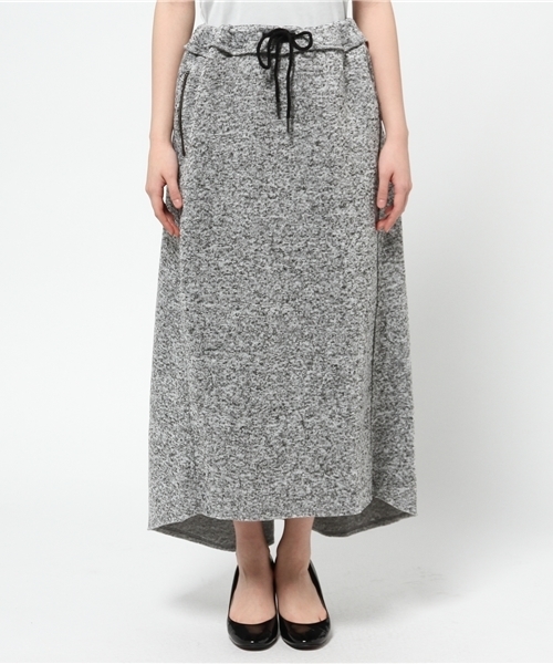 AZUL by moussy（アズールバイマウジー）の「T裏起毛天竺バックドロップマキシSK（スカート・レディース・トップグレー/ブラック/ネイビー・MEDIUM/LARGE/SMALL）」の4枚目の写真