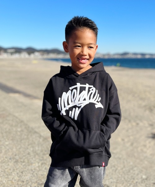 NESTA BRAND(ネスタブランド)の「NESTA KIDS(ネスタキッズ) / レタリングロゴパーカー(パーカー・キッズ・ブラック/イエロー・150/130/140/120)」の3枚目の写真