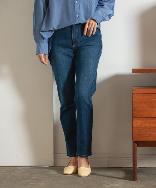 LEPSIM（レプシィム）の「スリムストレートデニムパンツ[2022春夏]　256061（デニムパンツ・レディース・グレー/ブルー/ネイビー・SMALL/LARGE/X-SMALL/MEDIUM）」の3枚目の写真