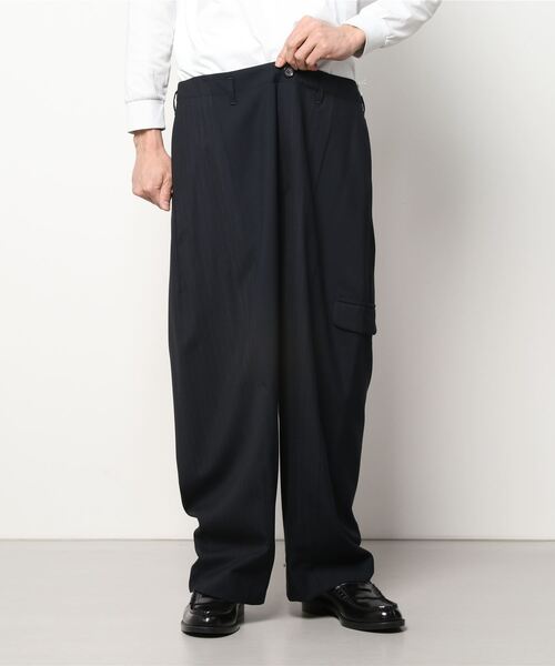 my beautiful landlet（マイビューティフルランドレット）の「【my beautiful landlet】 tropical wool pin stripe mix wide pants（その他パンツ・メンズ・チャコールグレー/ブラック/ネイビー・1/2/0）」の11枚目の写真