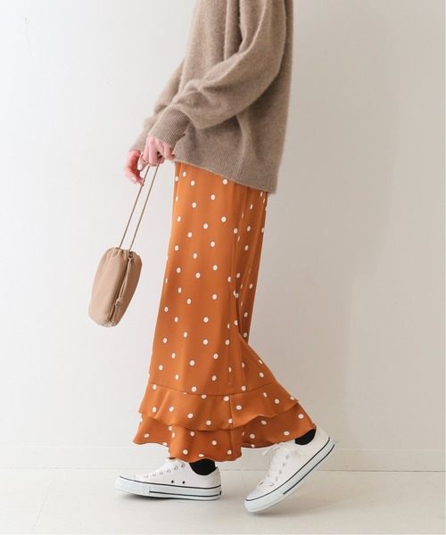 SLOBE IENA（スローブイエナ）の「ドットプリントフリルスカート  