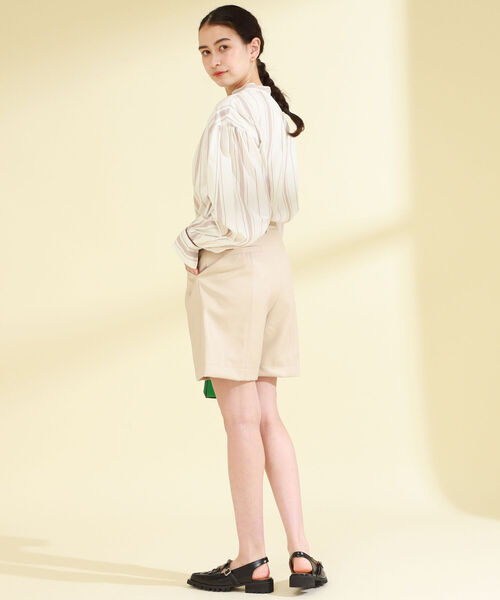 Ray BEAMS（レイビームス）の「Ray BEAMS / マルチストライプ バンドカラー シャツ（シャツ/ブラウス・レディース・ホワイト/ベージュ・ONE SIZE）」の7枚目の写真