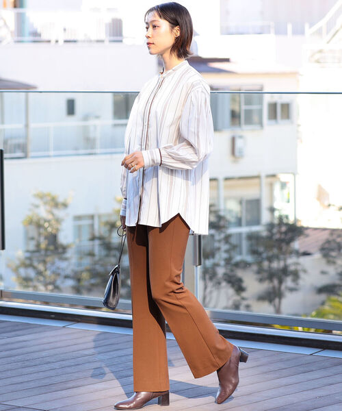 Ray BEAMS（レイビームス）の「Ray BEAMS / マルチストライプ バンドカラー シャツ（シャツ/ブラウス・レディース・ホワイト/ベージュ・ONE SIZE）」の14枚目の写真