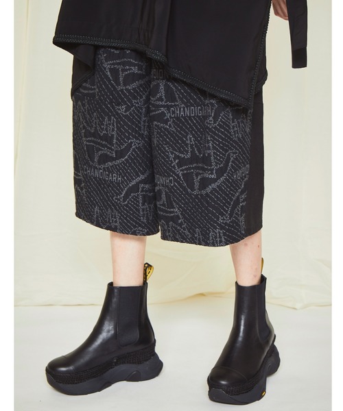 gomme（ゴム）の「オープンハンドJQ　ヘム切替パンツ（その他パンツ・レディース・ブラック/アイボリー・MEDIUM）」の21枚目の写真