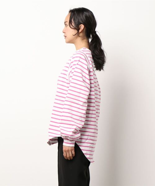 Bou Jeloud(ブージュルード)の「コットン天竺リラックスプルオーバー(Tシャツ/カットソー・レディース・チャコールグレー/オフホワイト/A/B/C・FREE)」の13枚目の写真