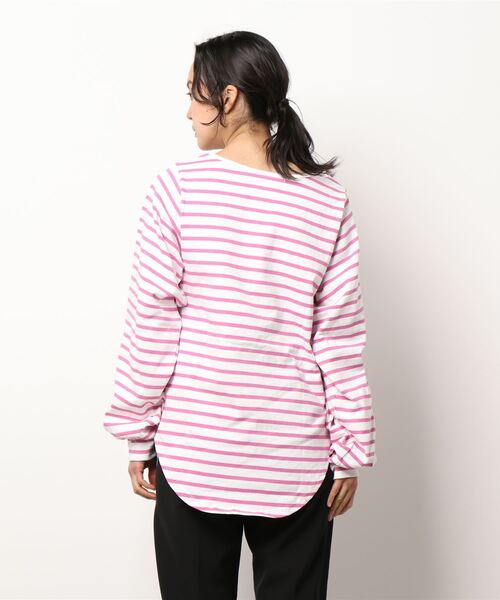 Bou Jeloud(ブージュルード)の「コットン天竺リラックスプルオーバー(Tシャツ/カットソー・レディース・チャコールグレー/オフホワイト/A/B/C・FREE)」の20枚目の写真