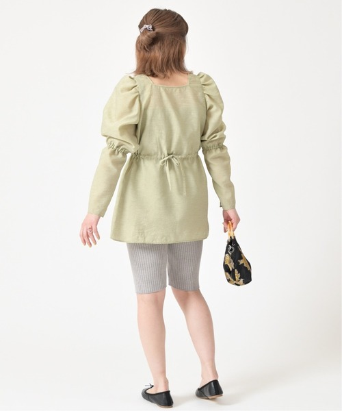 U by SPICK&SPAN(ユーバイスピックアンドスパン)の「バックリボンスクエアネックチュニック◆(シャツ/ブラウス・レディース・アイボリー/グリーン系その他・FREE)」の18枚目の写真