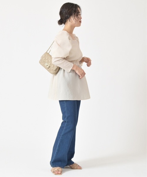 U by SPICK&SPAN(ユーバイスピックアンドスパン)の「バックリボンスクエアネックチュニック◆(シャツ/ブラウス・レディース・アイボリー/グリーン系その他・FREE)」の10枚目の写真