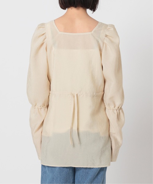 U by SPICK&SPAN(ユーバイスピックアンドスパン)の「バックリボンスクエアネックチュニック◆(シャツ/ブラウス・レディース・アイボリー/グリーン系その他・FREE)」の7枚目の写真
