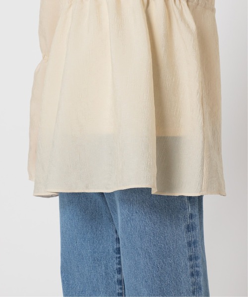 U by SPICK&SPAN(ユーバイスピックアンドスパン)の「バックリボンスクエアネックチュニック◆(シャツ/ブラウス・レディース・アイボリー/グリーン系その他・FREE)」の21枚目の写真