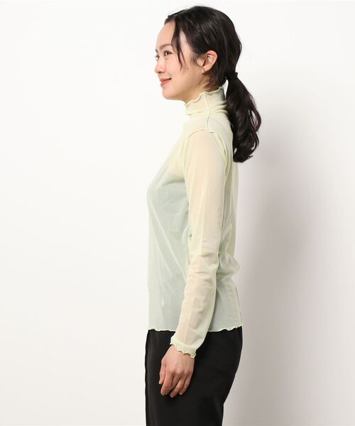 NOMAE(ノーマエ)の「シア―ボトルネックメロートップス(Tシャツ/カットソー・レディース・ブラック/ホワイト/グリーン・FREE)」の8枚目の写真