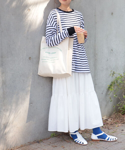 fredy emue（フレディエミュ）の「[新色追加]emue ロゴトートバッグ（トートバッグ・レディース・ベージュ/オフホワイト/ブルー/イエロー/ピンク/ラベンダー/ホワイト系その他4・FREE）」の22枚目の写真