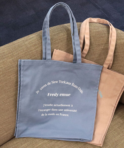 fredy emue（フレディエミュ）の「[新色追加]emue ロゴトートバッグ（トートバッグ・レディース・ベージュ/オフホワイト/ブルー/イエロー/ピンク/ラベンダー/ホワイト系その他4・FREE）」の10枚目の写真