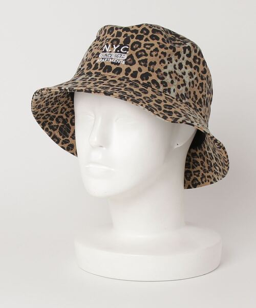 Flowering（フラワーリング）の「NYC刺繍バケットハット（ハット・レディース・ネイビー/パイソン/レオパード/カモフラージュ/ベージュ・FREE）」の4枚目の写真