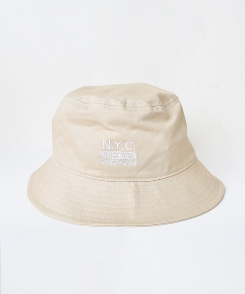 Flowering（フラワーリング）の「NYC刺繍バケットハット（ハット・レディース・ネイビー/パイソン/レオパード/カモフラージュ/ベージュ・FREE）」の2枚目の写真