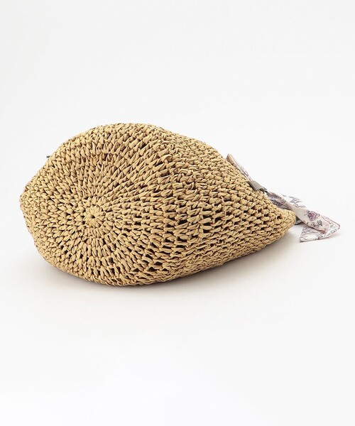 ANY SIS（エニィスィス）の「【ボウタイスカーフ付】ペーパーカゴ バッグ（かごバッグ・レディース・黄土色系/ベージュ系・2）」の11枚目の写真