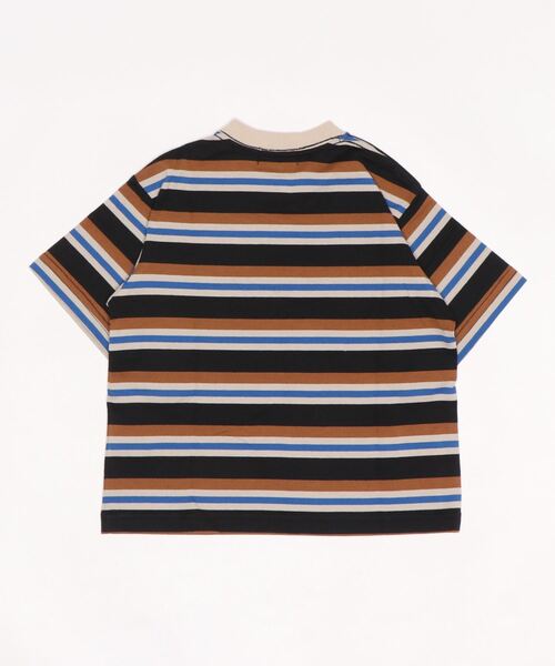 XLARGE KIDS（エクストララージキッズ）の「マルチボーダー5分袖Tシャツ（Tシャツ/カットソー・キッズ・ベージュ/ブルー/ブラック・80ｃｍ/90cm/140cm/110cm/130cm/100cm/120cm）」の7枚目の写真