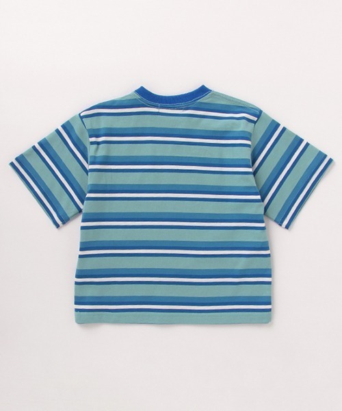 XLARGE KIDS（エクストララージキッズ）の「マルチボーダー5分袖Tシャツ（Tシャツ/カットソー・キッズ・ベージュ/ブルー/ブラック・80ｃｍ/90cm/140cm/110cm/130cm/100cm/120cm）」の8枚目の写真