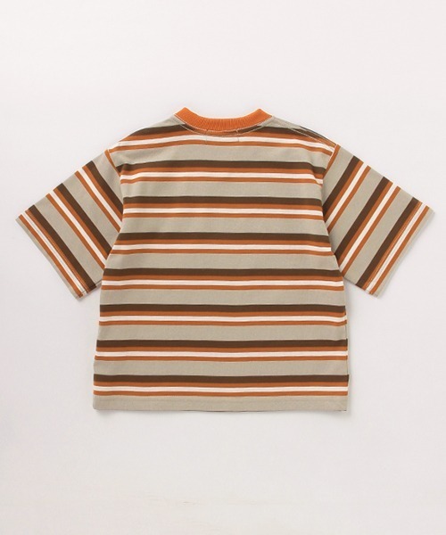 XLARGE KIDS（エクストララージキッズ）の「マルチボーダー5分袖Tシャツ（Tシャツ/カットソー・キッズ・ベージュ/ブルー/ブラック・80ｃｍ/90cm/140cm/110cm/130cm/100cm/120cm）」の10枚目の写真