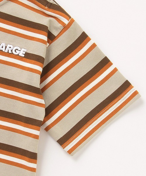 XLARGE KIDS（エクストララージキッズ）の「マルチボーダー5分袖Tシャツ（Tシャツ/カットソー・キッズ・ベージュ/ブルー/ブラック・80ｃｍ/90cm/140cm/110cm/130cm/100cm/120cm）」の12枚目の写真