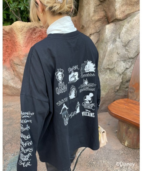 FIG&VIPER（フィグアンドバイパー）の「Disney villains BIG/long-sleeve T（Tシャツ/カットソー・レディース・ホワイト/ブラック・FREE）」の2枚目の写真