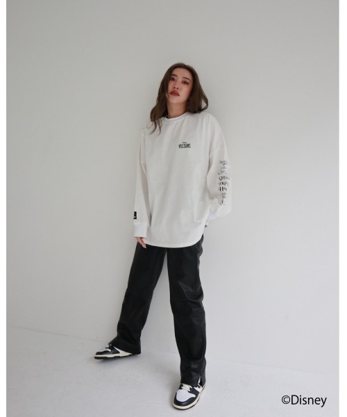 FIG&VIPER（フィグアンドバイパー）の「Disney villains BIG/long-sleeve T（Tシャツ/カットソー・レディース・ホワイト/ブラック・FREE）」の3枚目の写真