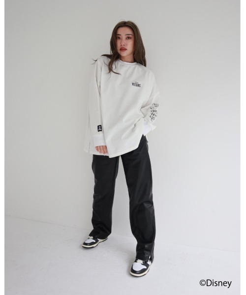 FIG&VIPER（フィグアンドバイパー）の「Disney villains BIG/long-sleeve T（Tシャツ/カットソー・レディース・ホワイト/ブラック・FREE）」の4枚目の写真
