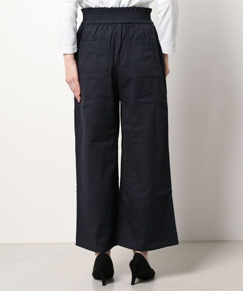 BELLUNA(ベルーナ)の「風が通り抜けるダブルガーゼパンツ 股下60cm(その他パンツ・レディース・ネイビー/ストライプ/マスタード・MEDIUM/LARGE/X-LARGE)」の12枚目の写真