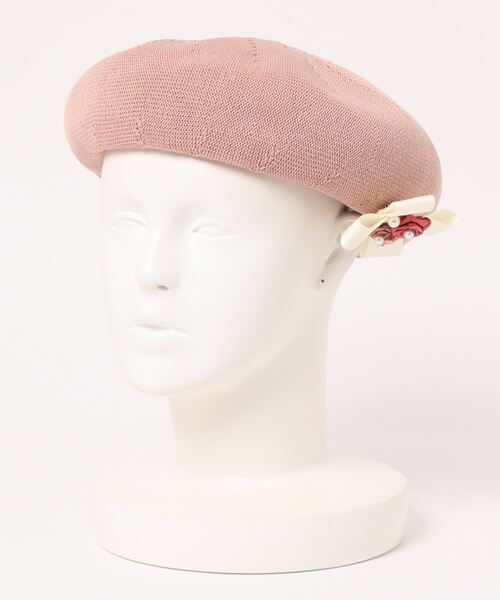 axes femme(アクシーズファム)の「ガーデンコサ付サーモベレー(ハンチング/ベレー帽・レディース・ネイビー/キナリ/ピンク・MEDIUM)」の6枚目の写真