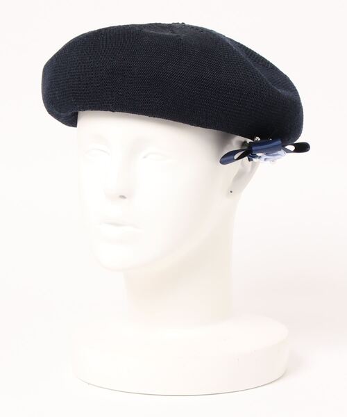 axes femme(アクシーズファム)の「ガーデンコサ付サーモベレー(ハンチング/ベレー帽・レディース・ネイビー/キナリ/ピンク・MEDIUM)」の5枚目の写真