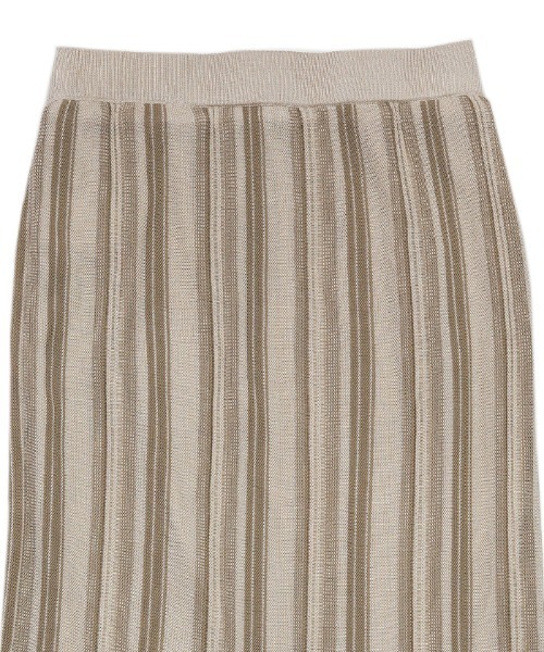 and per se ストライプ サマーニット サイズM マルチストライプサマーニットタイトスカート（スカート）｜select