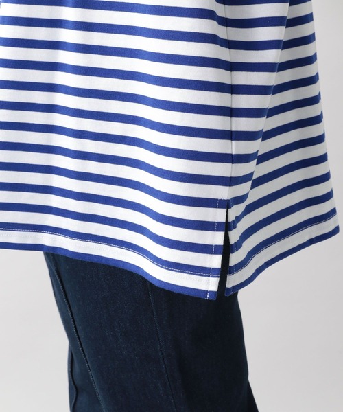 RAGEBLUE(レイジブルー)の「マリンボーダー/ビッグTシャツ(Tシャツ/カットソー・メンズ・ホワイト/ネイビー・MEDIUM/LARGE)」の11枚目の写真
