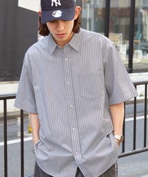 オーバールーズブロードレギュラーカラーS/Sシャツ ビッグシルエット半袖シャツ