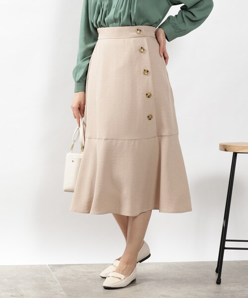 DRESKIP（ドレスキップ）の「◆前ボタンマーメイドスカート（スカート・レディース・ダークグリーン/ライトベージュ/ネイビー・02/03/04）」の11枚目の写真