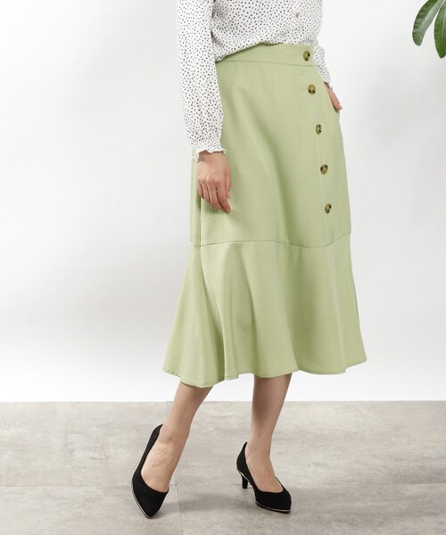 DRESKIP（ドレスキップ）の「◆前ボタンマーメイドスカート（スカート・レディース・ダークグリーン/ライトベージュ/ネイビー・02/03/04）」の16枚目の写真