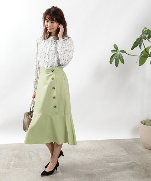 DRESKIP（ドレスキップ）の「◆前ボタンマーメイドスカート（スカート・レディース・ダークグリーン/ライトベージュ/ネイビー・02/03/04）」の13枚目の写真