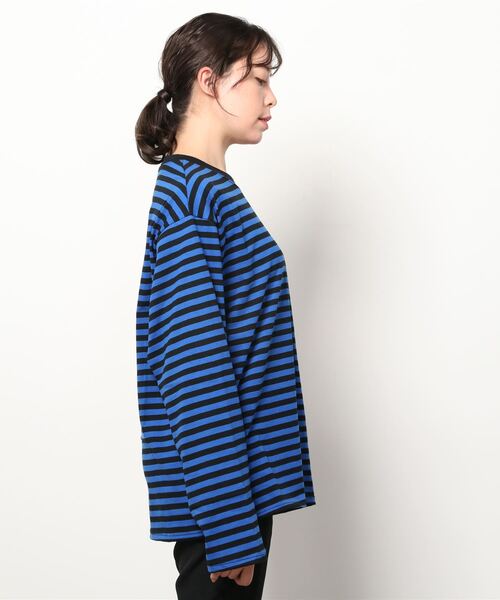 Figments(フィグメンツ)の「ボーダーロンT(Tシャツ/カットソー・レディース・ブルー/グリーン・FREE)」の4枚目の写真