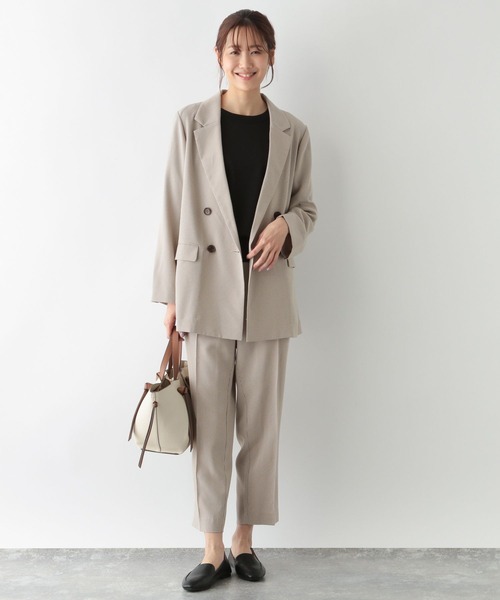 GLOBAL WORK（グローバルワーク）の「リネンライクセットアップパンツ/MATINEE LINE/266992（その他パンツ・レディース・ブラック/ライトグリーン/ブラウン系その他6・SMALL/MEDIUM/LARGE）」の14枚目の写真