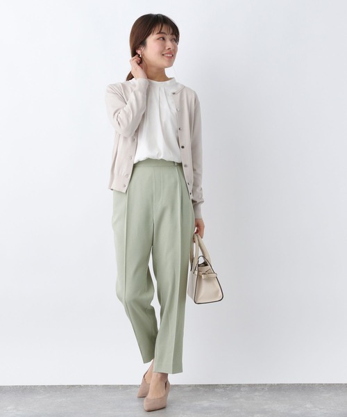 GLOBAL WORK（グローバルワーク）の「リネンライクセットアップパンツ/MATINEE LINE/266992（その他パンツ・レディース・ブラック/ライトグリーン/ブラウン系その他6・SMALL/MEDIUM/LARGE）」の16枚目の写真