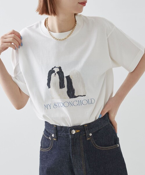 Firsthand（ファーストハンド）の「Firsthand/ファーストハンド オーガニックコットンアニマル S/S TEE / プリントTシャツ（Tシャツ/カットソー・レディース・ブラウン/オフホワイト/その他・ONE SIZE）」の2枚目の写真