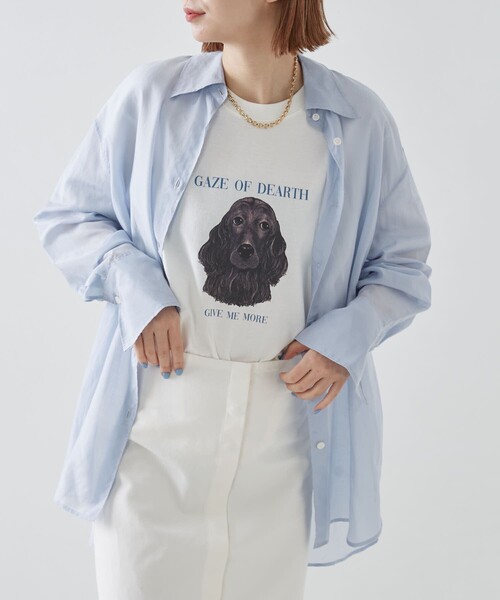 Firsthand（ファーストハンド）の「Firsthand/ファーストハンド オーガニックコットンアニマル S/S TEE / プリントTシャツ（Tシャツ/カットソー・レディース・ブラウン/オフホワイト/その他・ONE SIZE）」の4枚目の写真