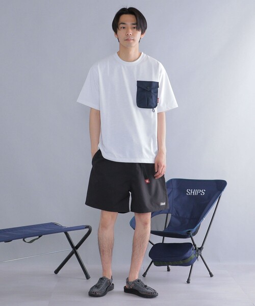 COLEMAN(コールマン)の「*【SHIPS別注】Coleman: 〈吸水速乾/UVカット〉 ポケット Tシャツ(Tシャツ/カットソー・メンズ・ホワイト/ブラック/ベージュ/オレンジ/ホワイト系その他・X-SMALL/SMALL/MEDIUM/LARGE)」の8枚目の写真