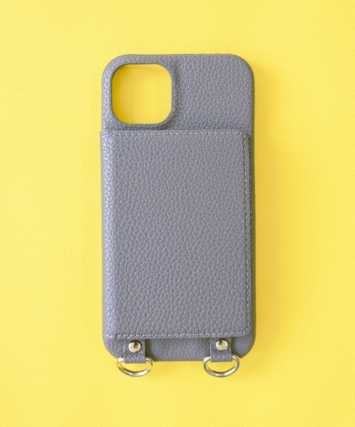 DEMIUイエロー スマホケース カードポケット付き スマートフォンケース