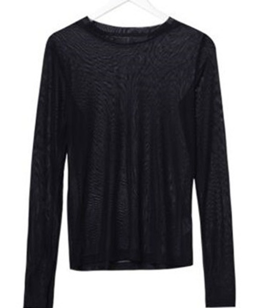 EPICKS（エピックス）の「ベーシックシースルーカラーロンT（Tシャツ/カットソー・レディース・ホワイト/ブラック/パープル/サックスブルー/ピンク/グリーン・FREE）」の17枚目の写真