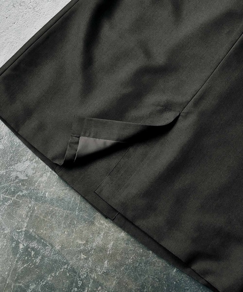 MONO-MART（モノマート）の「ナチュラルシャンブレーファブリック オーバーテーラードダブルジレベスト（ベスト・メンズ・ブラック/ダークブラウン/アイボリー/グレイッシュブルー/チャコール/ダークグリーン・M/L）」の18枚目の写真