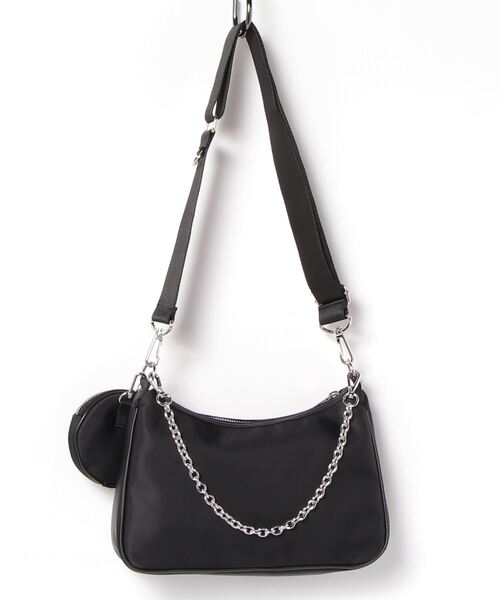 BASIC COTTON(ベーシックコットン)の「【BASIC COTTON/ベーシックコットン】NYLON HOBO BAG / 斜め掛けカバン ショルダーバッグ(ショルダーバッグ・メンズ・ブラック・ONE SIZE)」の10枚目の写真