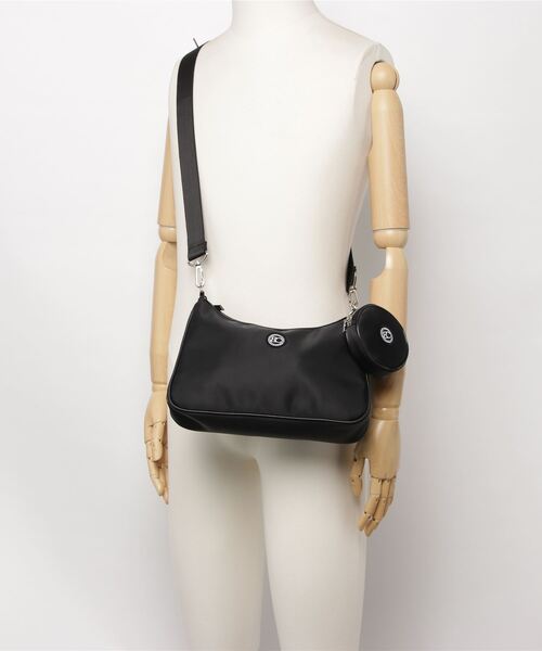BASIC COTTON(ベーシックコットン)の「【BASIC COTTON/ベーシックコットン】NYLON HOBO BAG / 斜め掛けカバン ショルダーバッグ(ショルダーバッグ・メンズ・ブラック・ONE SIZE)」の15枚目の写真