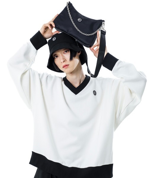 BASIC COTTON(ベーシックコットン)の「【BASIC COTTON/ベーシックコットン】NYLON HOBO BAG / 斜め掛けカバン ショルダーバッグ(ショルダーバッグ・メンズ・ブラック・ONE SIZE)」の1枚目の写真